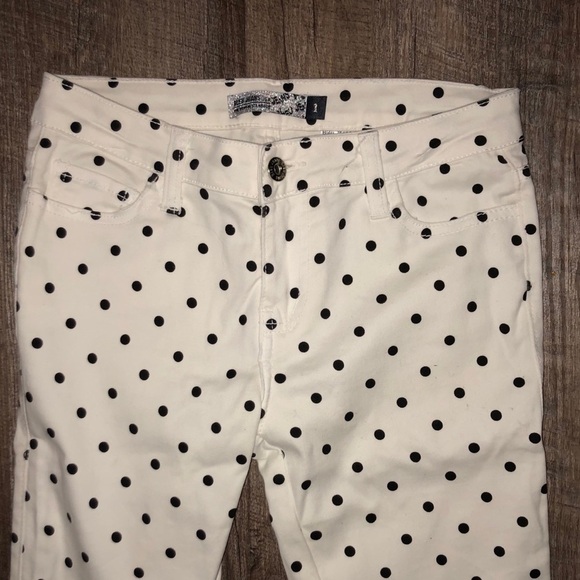 *Host Pick* Nasty Gal White/Black Polta Dot Skinny Jeans - Picture 5 of 8